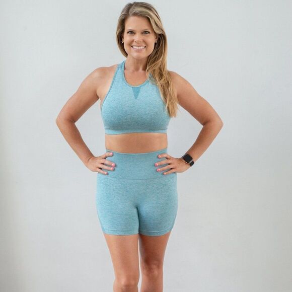 Pants - True To You Blue Biker Shorts